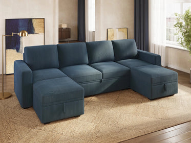 Molit 6-Piece Pull-Out Sectional
#Color_Corduroy Blue
