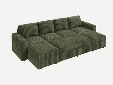 Molit 6-Piece Pull-Out Sectional
 #Color_Green