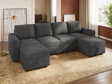 Molit 6-Piece Pull-Out Sectional
#Color_Corduroy Gray
