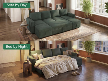 Molit 6-Piece Pull-Out Sectional
#Color_Corduroy Green