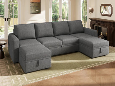 Molit 6-Piece Pull-Out Sectional
 #Color_Dark Gray
