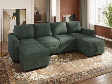 Molit 6-Piece Pull-Out Sectional
#Color_Corduroy Green