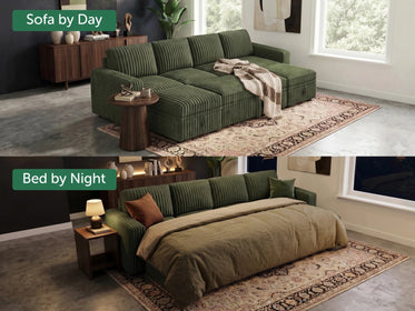 Molit 6-Piece Pull-Out Sectional
 #Color_Green