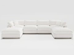 Nove 6-Piece Upgraded Cloud Sectional With Double Reversible Chaise