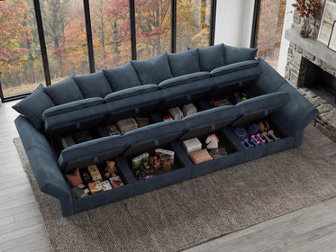Opua 8-Piece Corduroy Cloud Sleeper Sectional