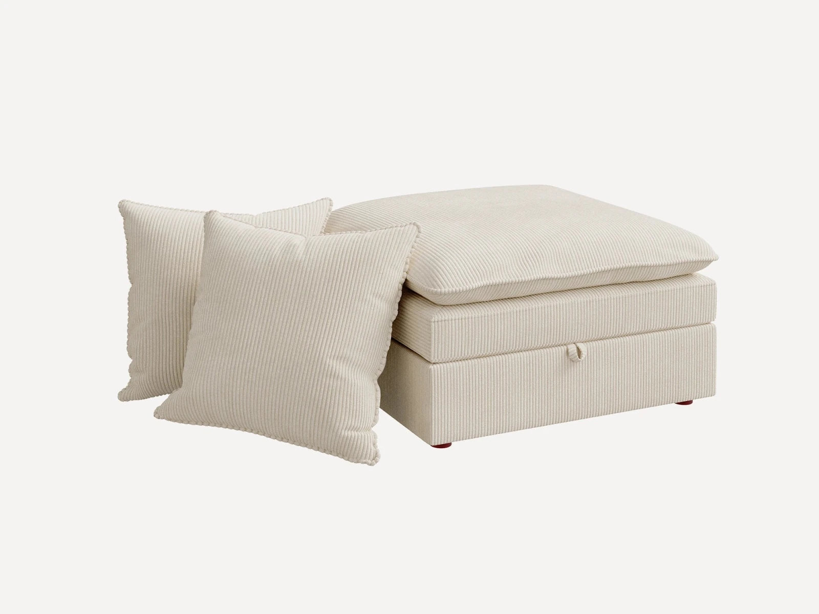 Opua Corduroy Cloud Ottoman with 2 Back Cushions