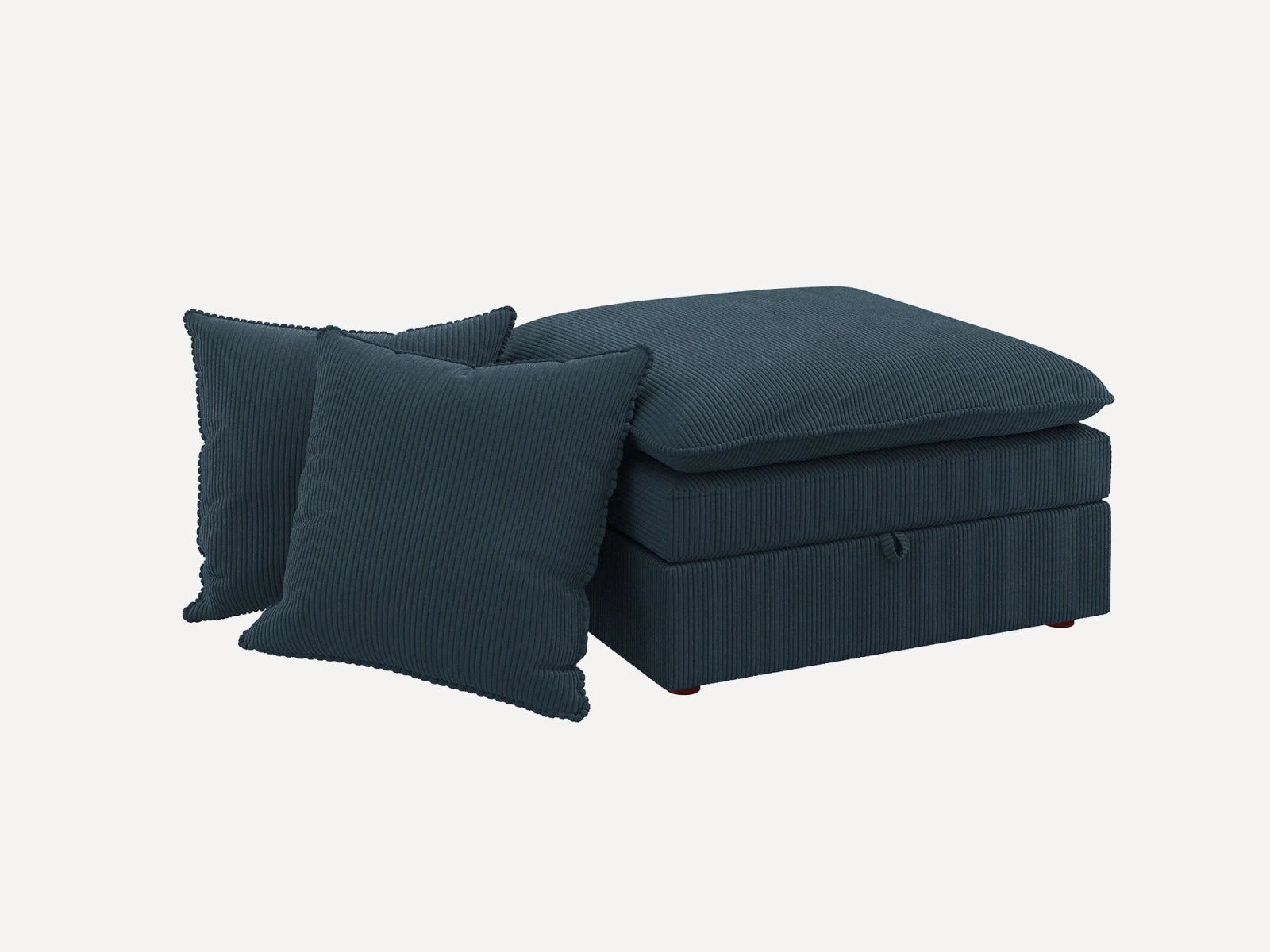 Opua Corduroy Cloud Ottoman with 2 Back Cushions