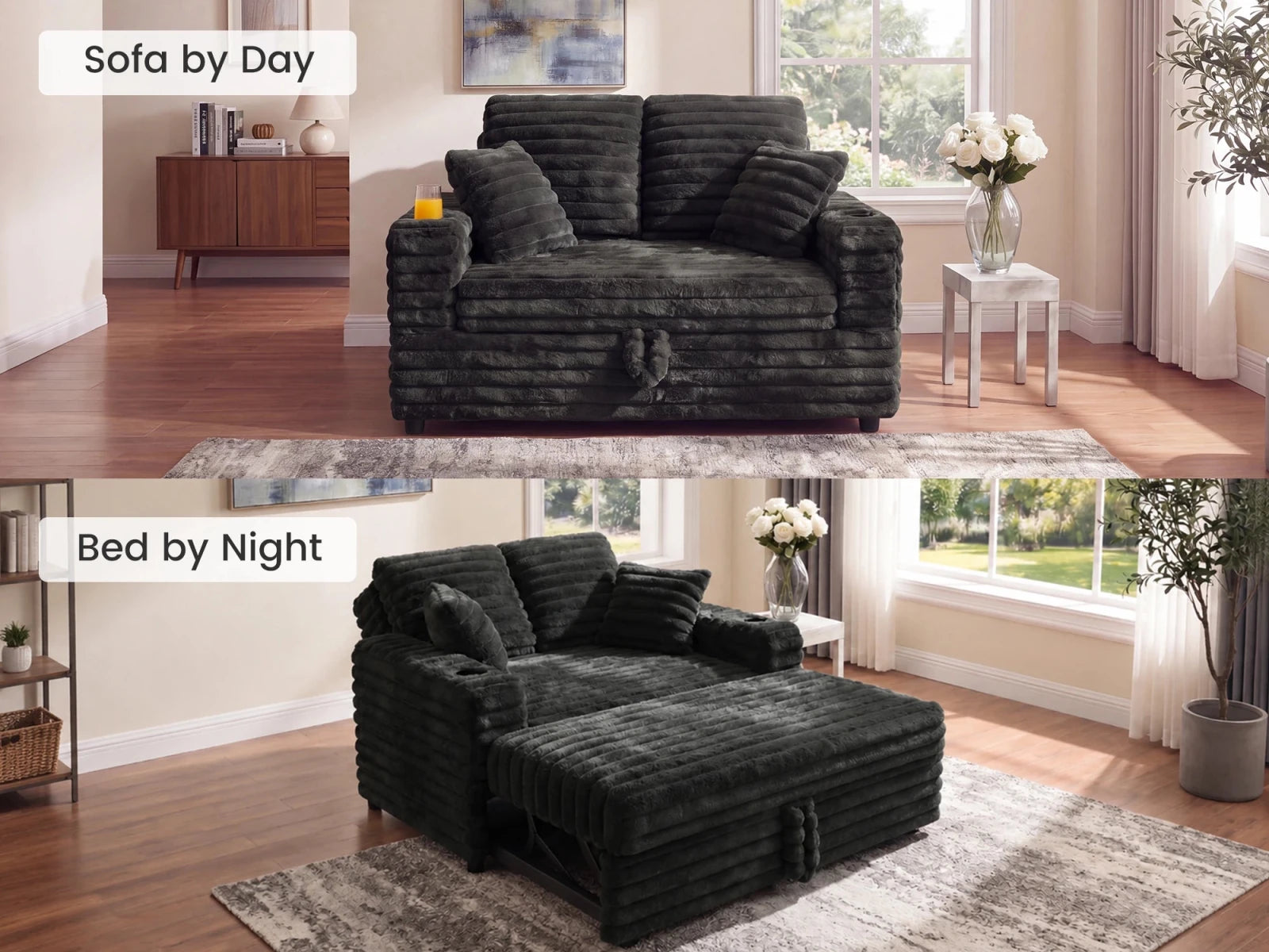 #Color_Faux Rabbit Fur Black