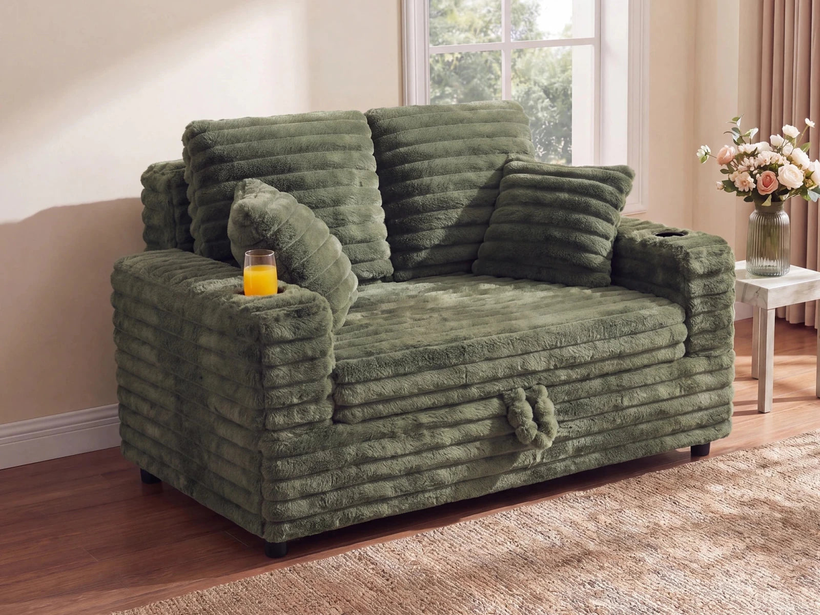 #Color_Faux Rabbit Fur Green