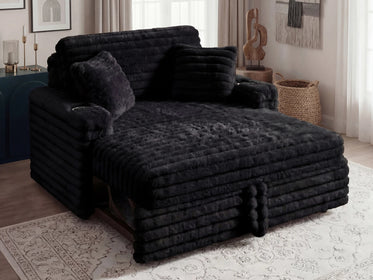 #Color_Faux Rabbit Fur Black