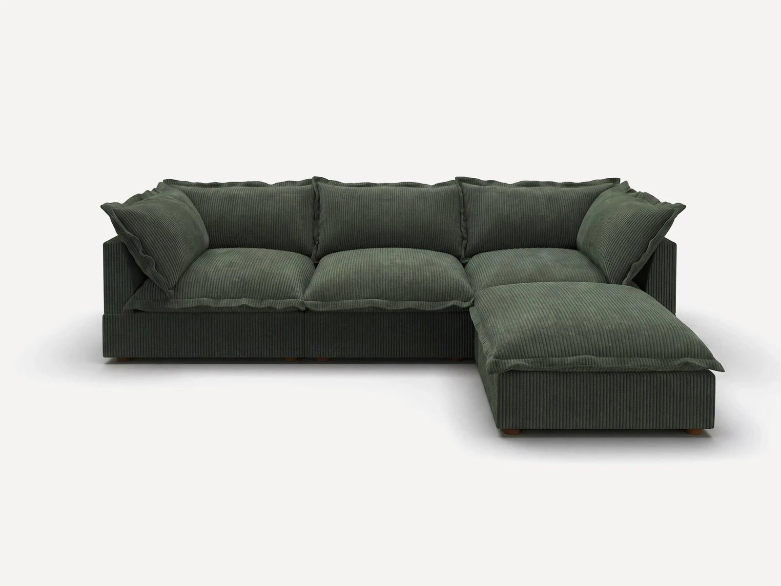 Vora 4-piece Cloud Modular Sectional Sofa
#Color_ Green