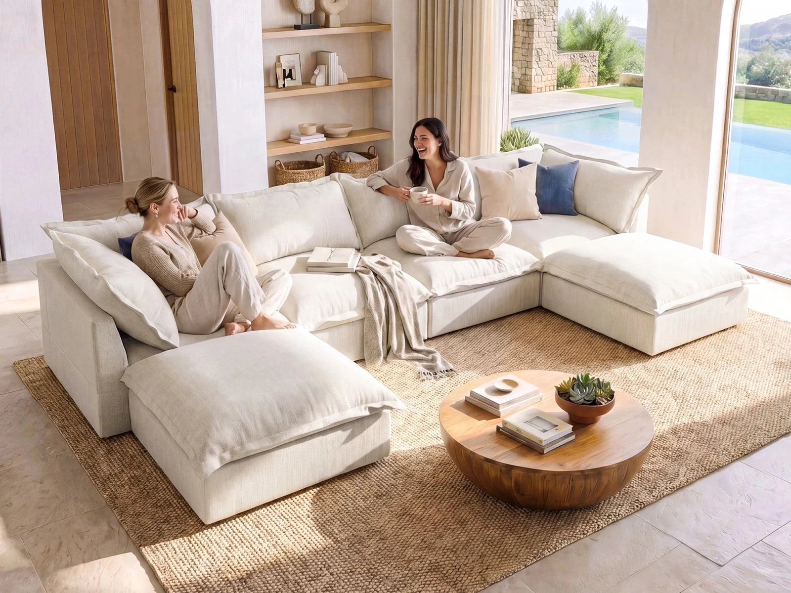 Vora 6-piece Cloud Modular Sectional Sofa
#Color_ Beige