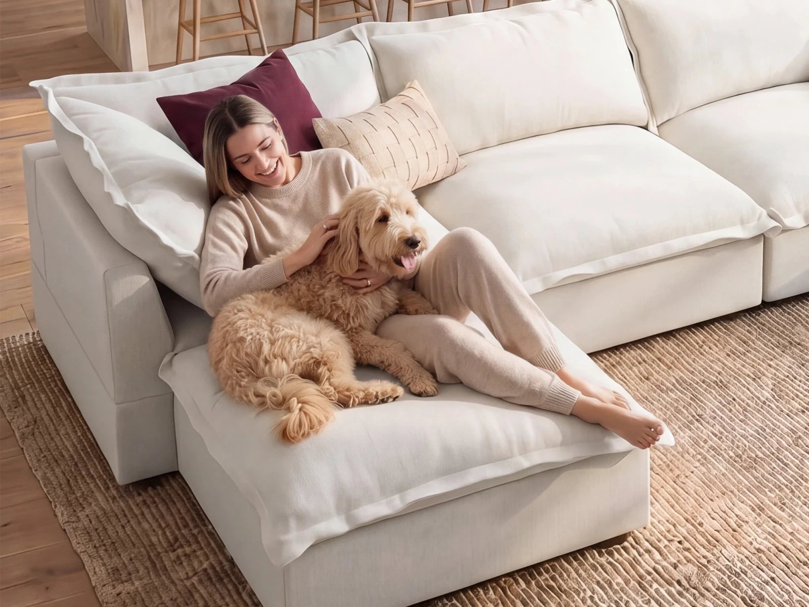 Vora 6-piece Cloud Modular Sectional Sofa
#Color_ Beige