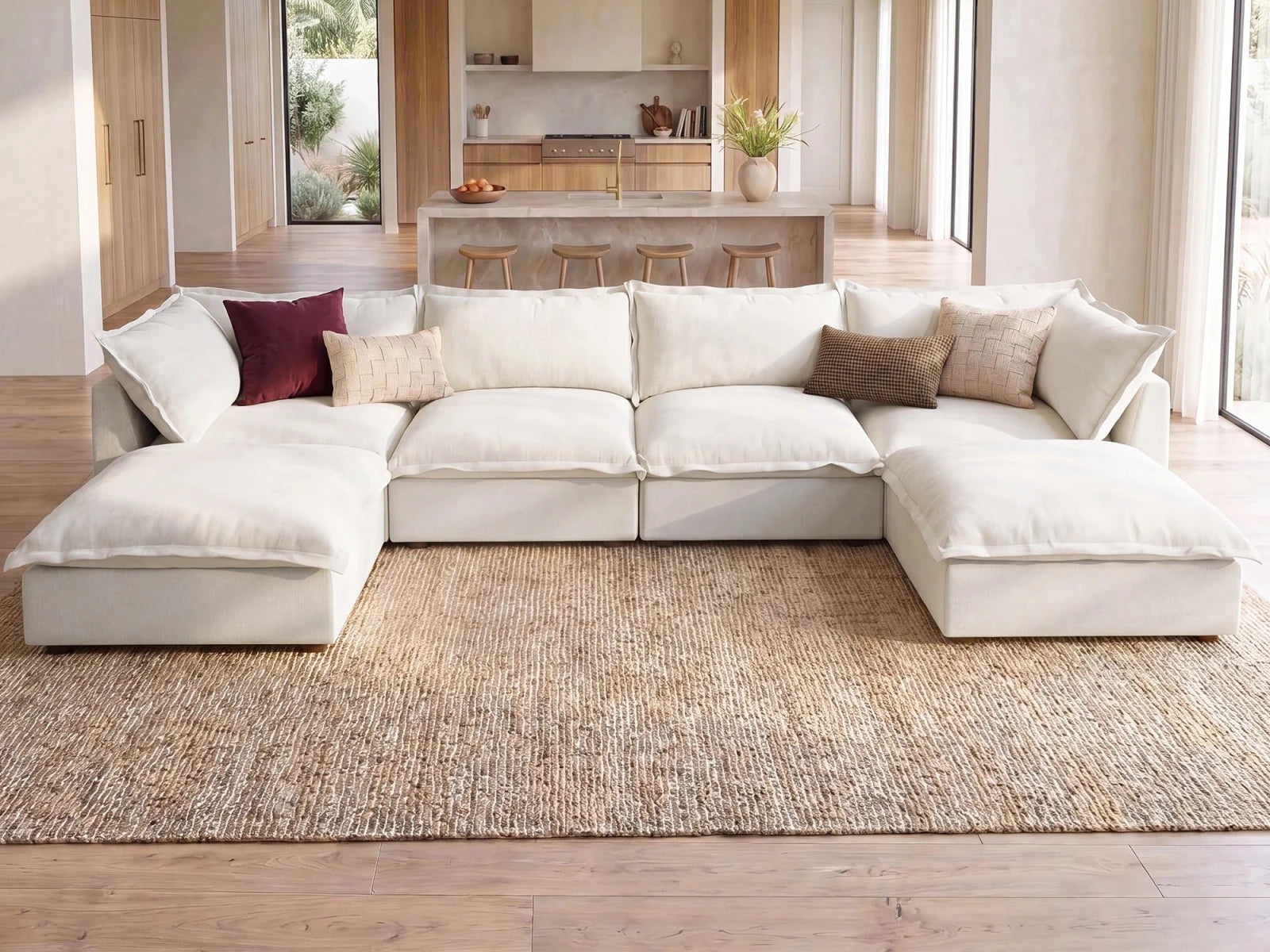 Vora 6-piece Cloud Modular Sectional Sofa
#Color_ Beige