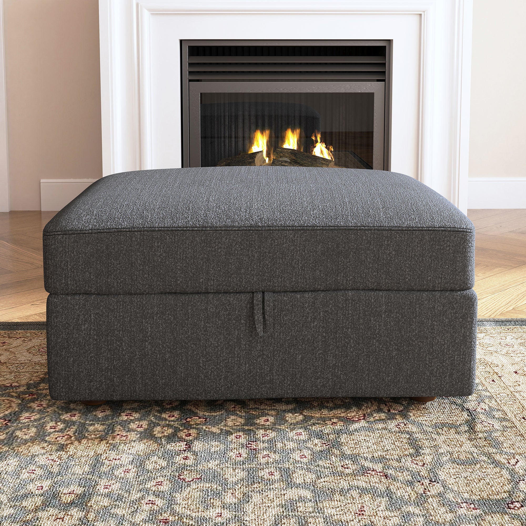 Dark Grey Rectangle Ottoman for HONBAY Modular Sectional Sofa