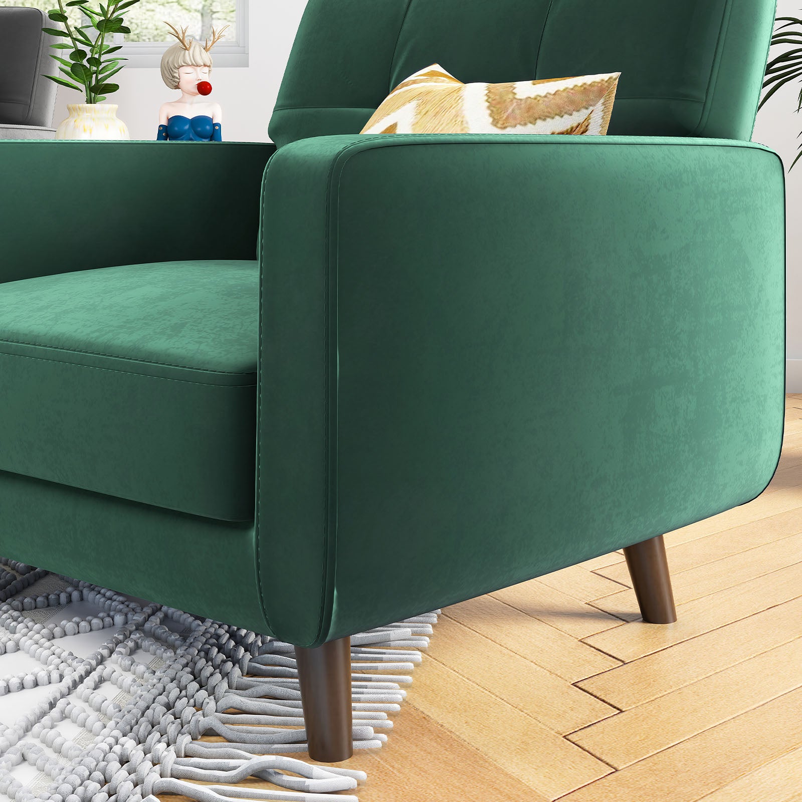 HONBAY High Quality Velvet Sofa Chair