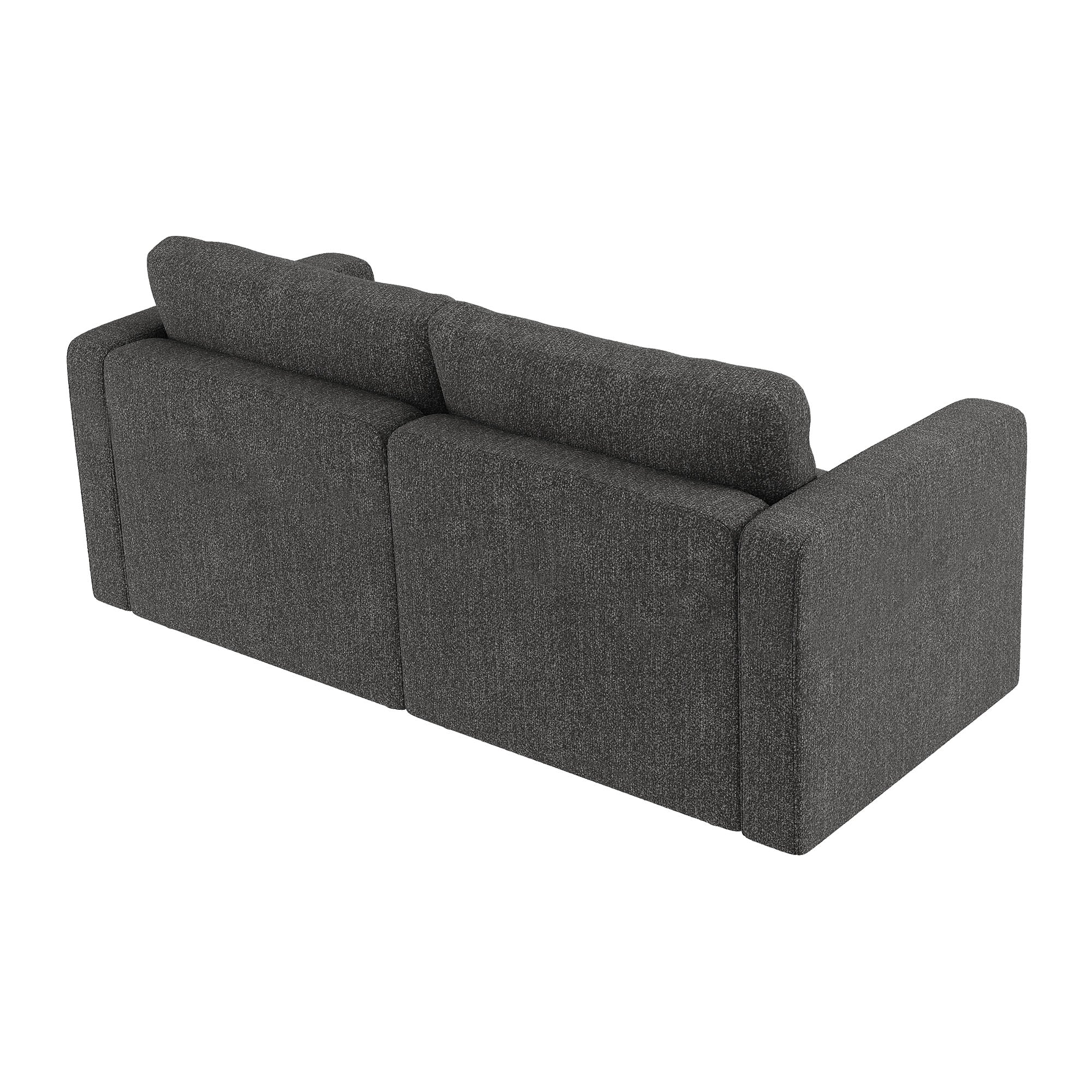HONBAY 80.4" Wide Fabric Loveseat Sectional Sofa 