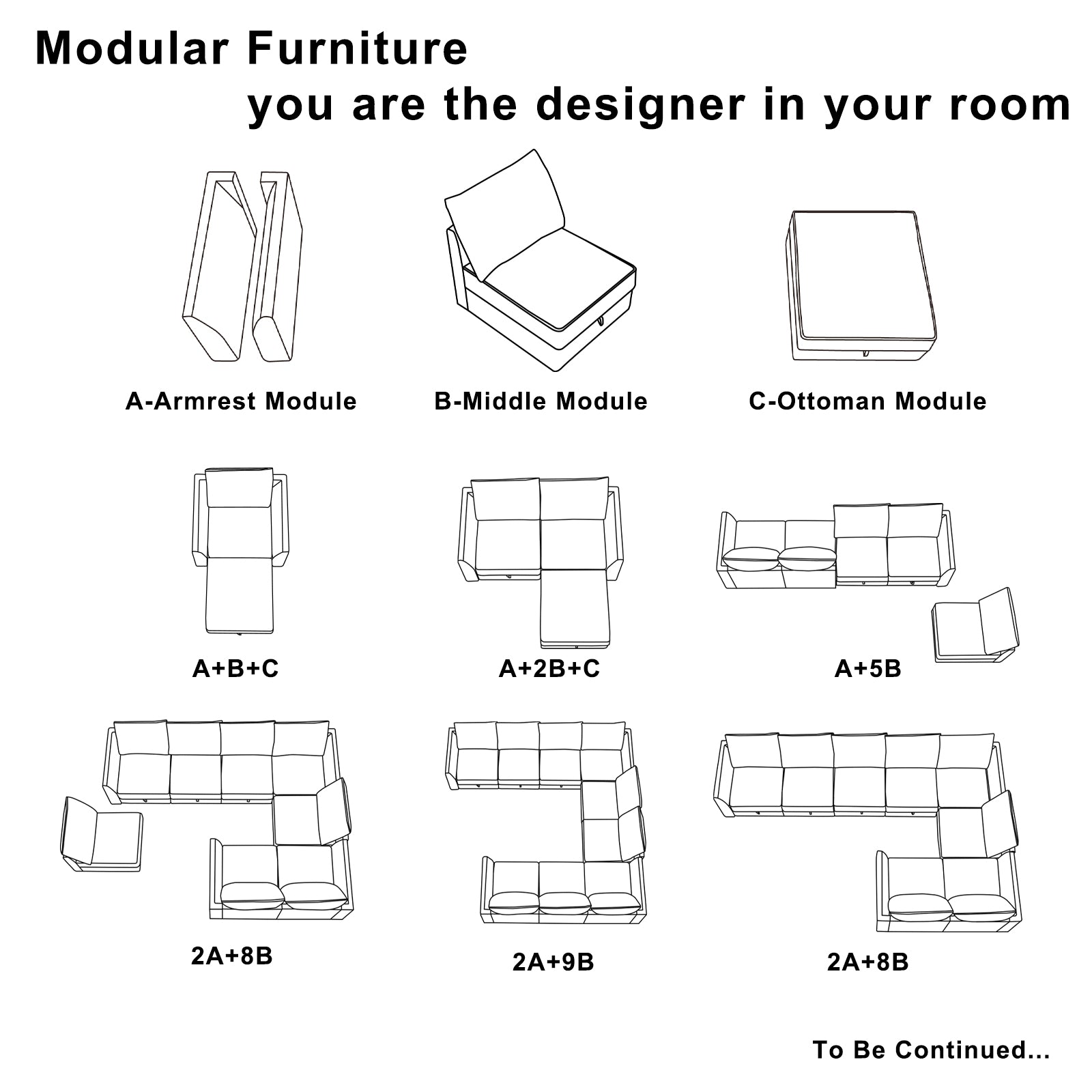 Honbay Modular Sofa Free Combination