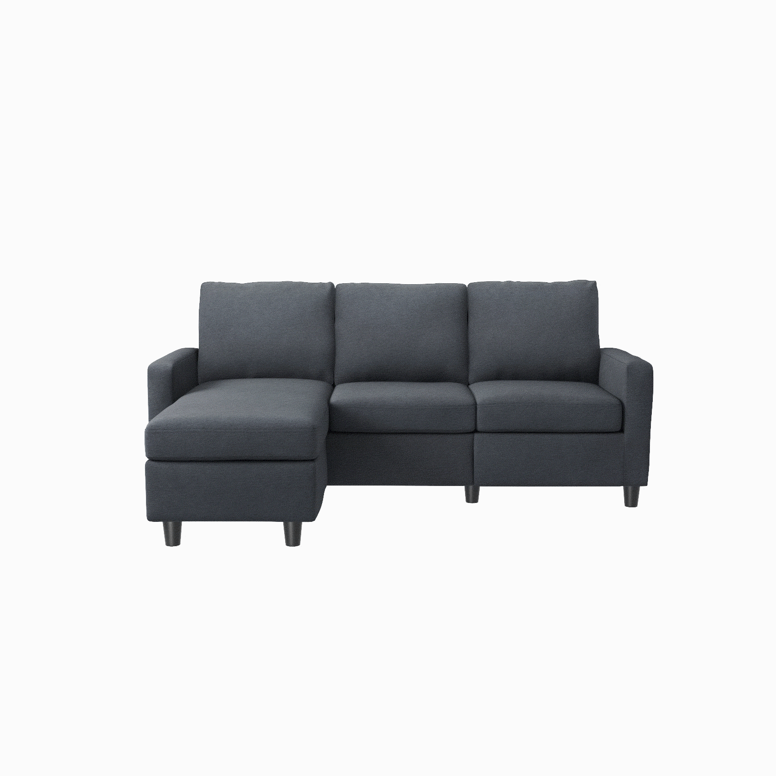 HONBAY 3 Seaters L-Shaped Sectional Sofa with Reversible Chaise
